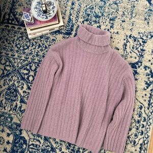 Lavender Turtleneck Sweater
